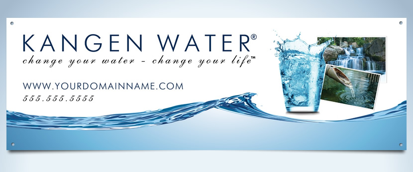 Change Your Water Banner - white