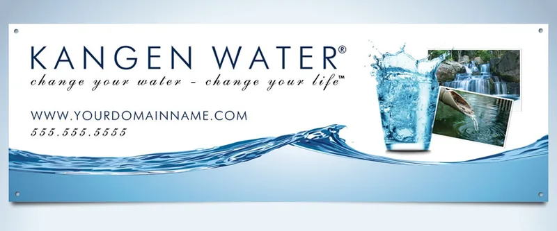 Change Your Water Banner - white