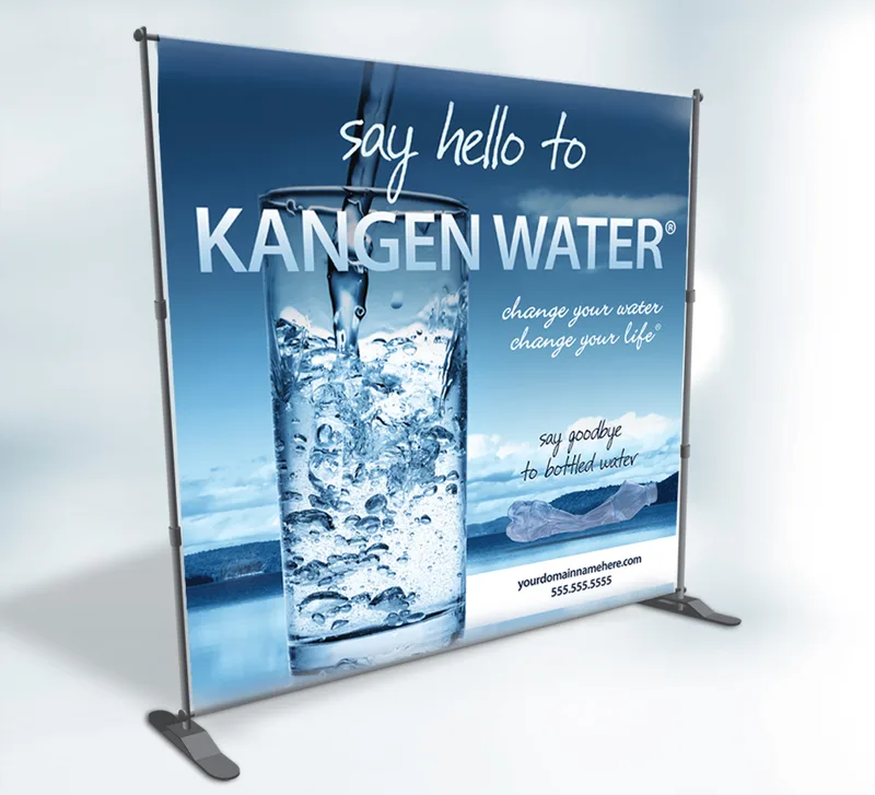 Hello Kangen Water Water Backdrop Banner